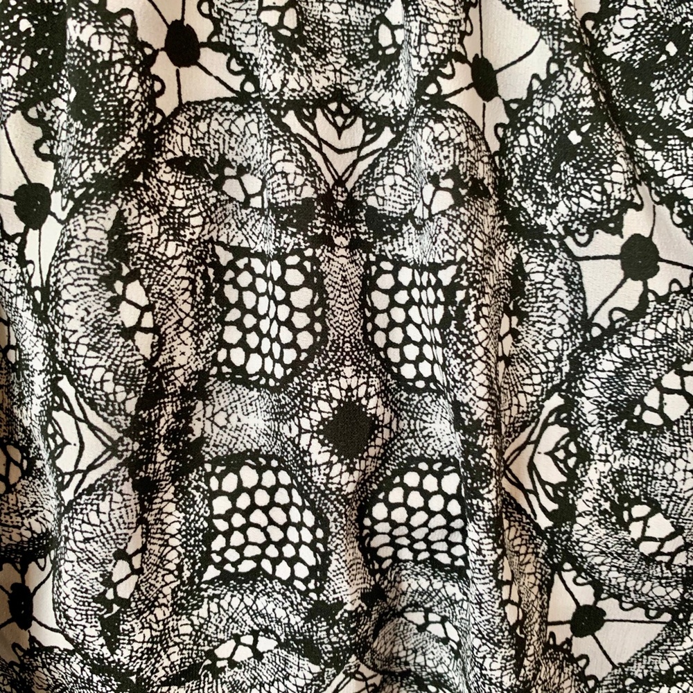 Express Black & White Skater Dress - Picture 5 of 8